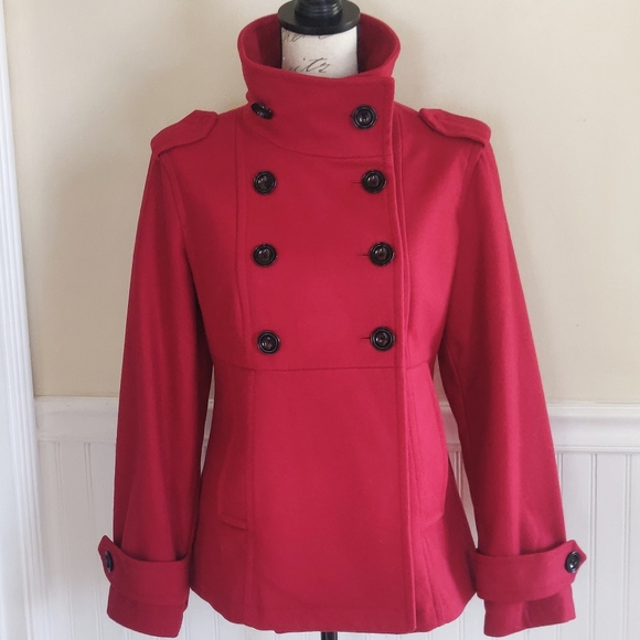 GAP Jackets & Blazers - NWOT Gap red wool pea coat.